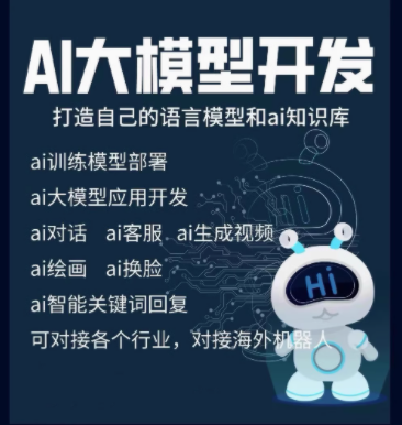 ai大模型应用软件开发训练人工智能对话绘画机器人小程序搭建